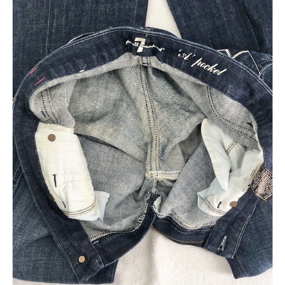 7 For All Mankind Womens Size 29 Mid-Rise Bootcut Jeans A-Pocket Medium Wash - Picture 5 of 8